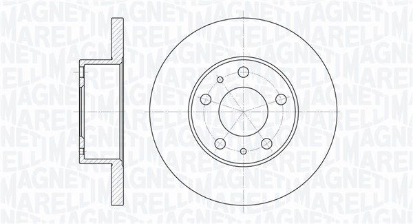 MAGNETI MARELLI Тормозной диск 361302040237